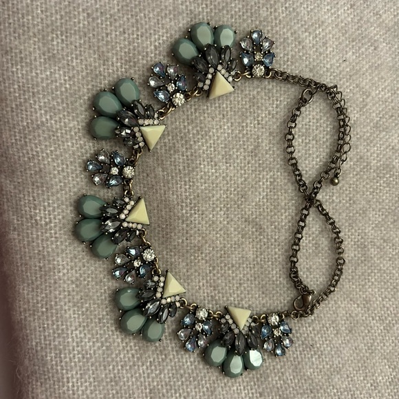 J Crew Blue & Gold Necklace - Picture 1 of 2